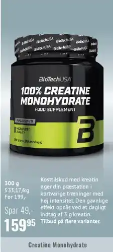 Helsam 100% Creatine Monohydrate tilbud