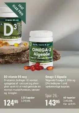 Helsam D3-vitamin & Omega-3 Algeolie tilbud