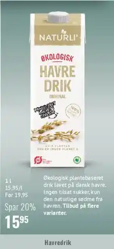 Helsam Økologisk Havredrik tilbud