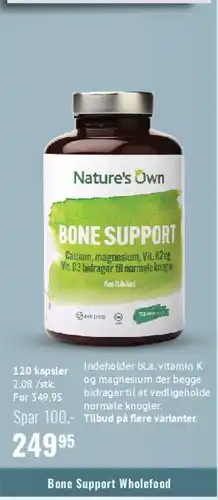 Helsam Bone Support Wholefood tilbud