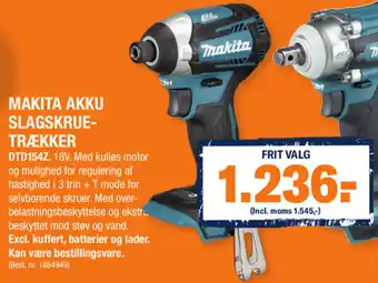 Stark Makita Akku Slagskrue Trækker DTD154Z tilbud