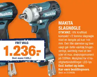 Makita Slagnøgle DTW300Z