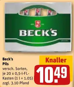REWE DE BECK'S Pils tilbud