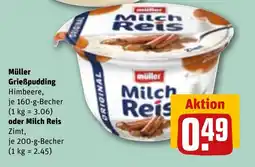 REWE DE MÜLLER Milch reis tilbud