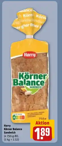 REWE DE HARRY Körner balance sandwich tilbud