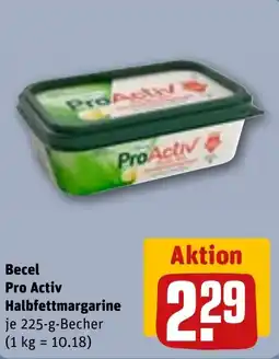 REWE DE BECEL Pro activ halbfettmargarine tilbud