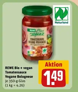 REWE DE REWE BIO + Vegan tomatensauce vegane bolognese tilbud
