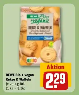 REWE DE REWE BIO+ Vegan kekse & waffeln tilbud