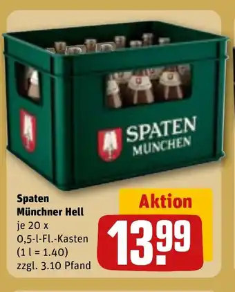 REWE DE SPATEN Münchner hell tilbud