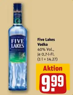 REWE DE FIVE Lakes vodka tilbud