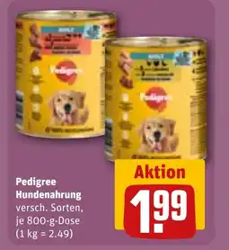 REWE DE PEDIGREE Hundenahrung tilbud