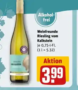 REWE DE WEINFREUNDE Riesling vom kalkstein tilbud