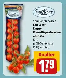 REWE DE Sanfucar cherry roma-rispentomaten tilbud