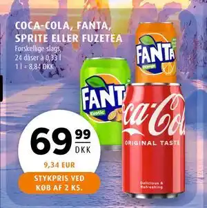 COCA-COLA, FANTA, SPRITE ELLER FUZETEA