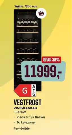 Skousen VESTFROST VINKØLESKAB FZ414W tilbud