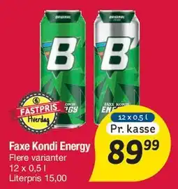 Fakta Tyskland Faxe Kondi Energy (kasse) tilbud