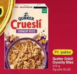 Fakta Tyskland Quaker Cruesli Crunchy Bites tilbud