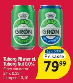 Fakta Tyskland Tuborg Pilsner / Tuborg Nul (kasse) tilbud