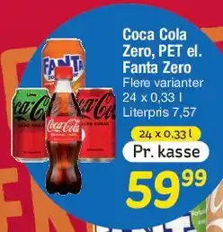 Fakta Tyskland Coca Cola Zero PET el. Fanta Zero tilbud