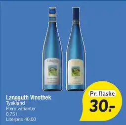Fakta Tyskland Langguth Vinothek tilbud