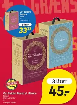 Fakta Tyskland Ca' Baldini Rosso el. Bianco tilbud