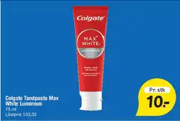Fakta Tyskland Colgate Tandpasta Max White Luminous tilbud