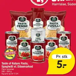 Fakta Tyskland Taste of Nature Pasta (Penne, Spaghetti, Fusilli) tilbud