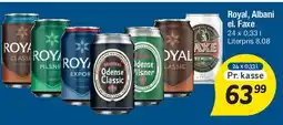 Fakta Tyskland Royal, Albani el. Faxe (øl) tilbud