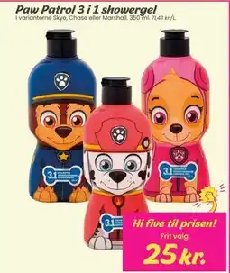 Hi five Paw Patrol 3 i 1 showergel tilbud