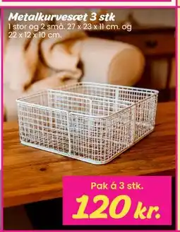Hi five Metalkurvesæt 3 stk tilbud