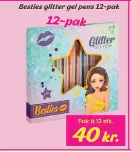 Hi five Besties glitter gel pens 12-pak tilbud