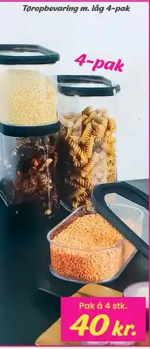 Hi five Tøropbevaring m. låg 4-pak tilbud