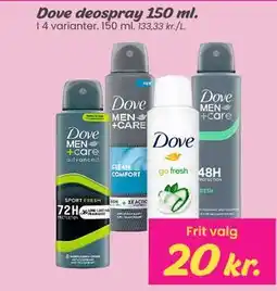 Hi five Dove deospray 150 ml tilbud
