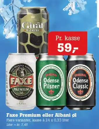 Faxe Premium / Albani øl