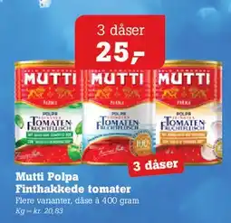 Poetzsch Padborg Mutti Polpa (finthakkede tomater) tilbud