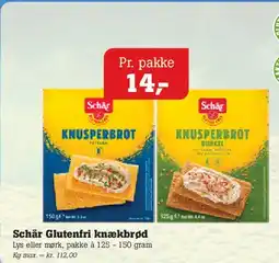 Poetzsch Padborg Schär Glutenfri knækbrød tilbud