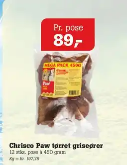 Poetzsch Padborg Chrisco Paw tørret grisører tilbud