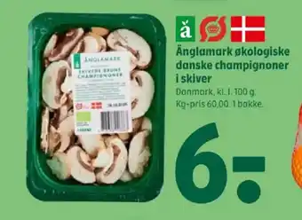 ÄNGLAMARK Økologiske danske champignoner i skiver