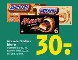 Coop 365 Mars eller snickers isbarer tilbud