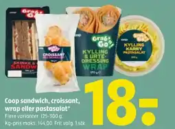 Coop 365 COOP Sandwich, croissant, wrap eller pastasalat tilbud