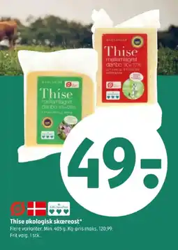 Coop 365 THISE Økologisk skæreost tilbud