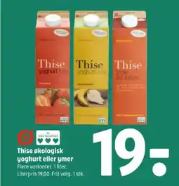 Coop 365 THISE Økologisk yoghurt eller ymer tilbud