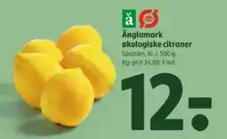 Coop 365 Änglamark økologiske citroner tilbud