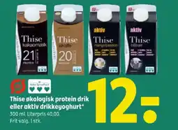 Coop 365 THISE Økologisk protein drik eller aktiv drikkeyoghurt tilbud