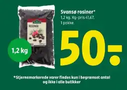 Coop 365 SVANSØ Rosiner tilbud