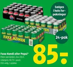 Coop 365 Faxe kondi eller pepsi tilbud