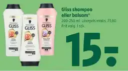Coop 365 GLISS Shampoo eller balsam tilbud