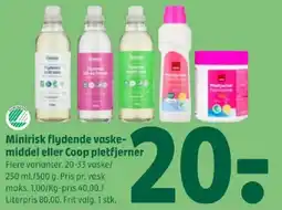 Coop 365 Minirisk flydende vaske- middel eller coop pletfjerner tilbud