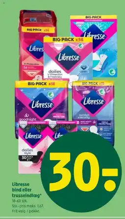 Coop 365 LIBRESSE Bind eller trusseindlæg tilbud