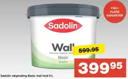 Bauhaus SADOLIN Vægmaling basic mat hvid tilbud